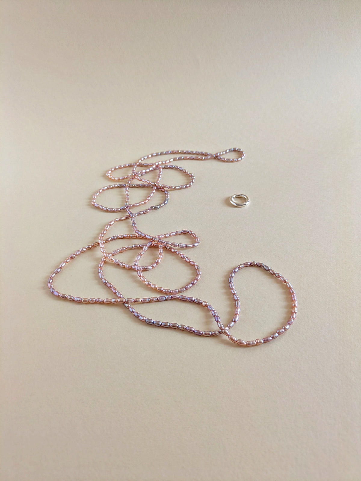 Purple Rice Pearl Necklace - Torchon