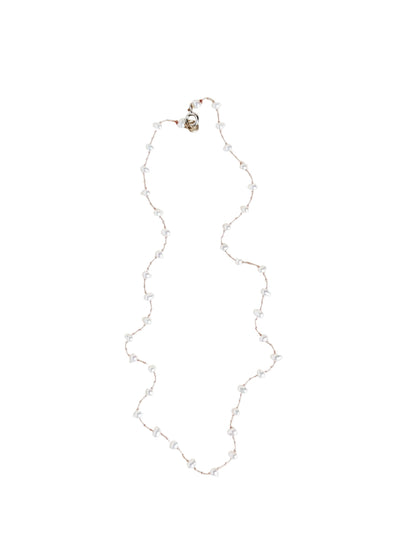 Pearl necklace on a white background
