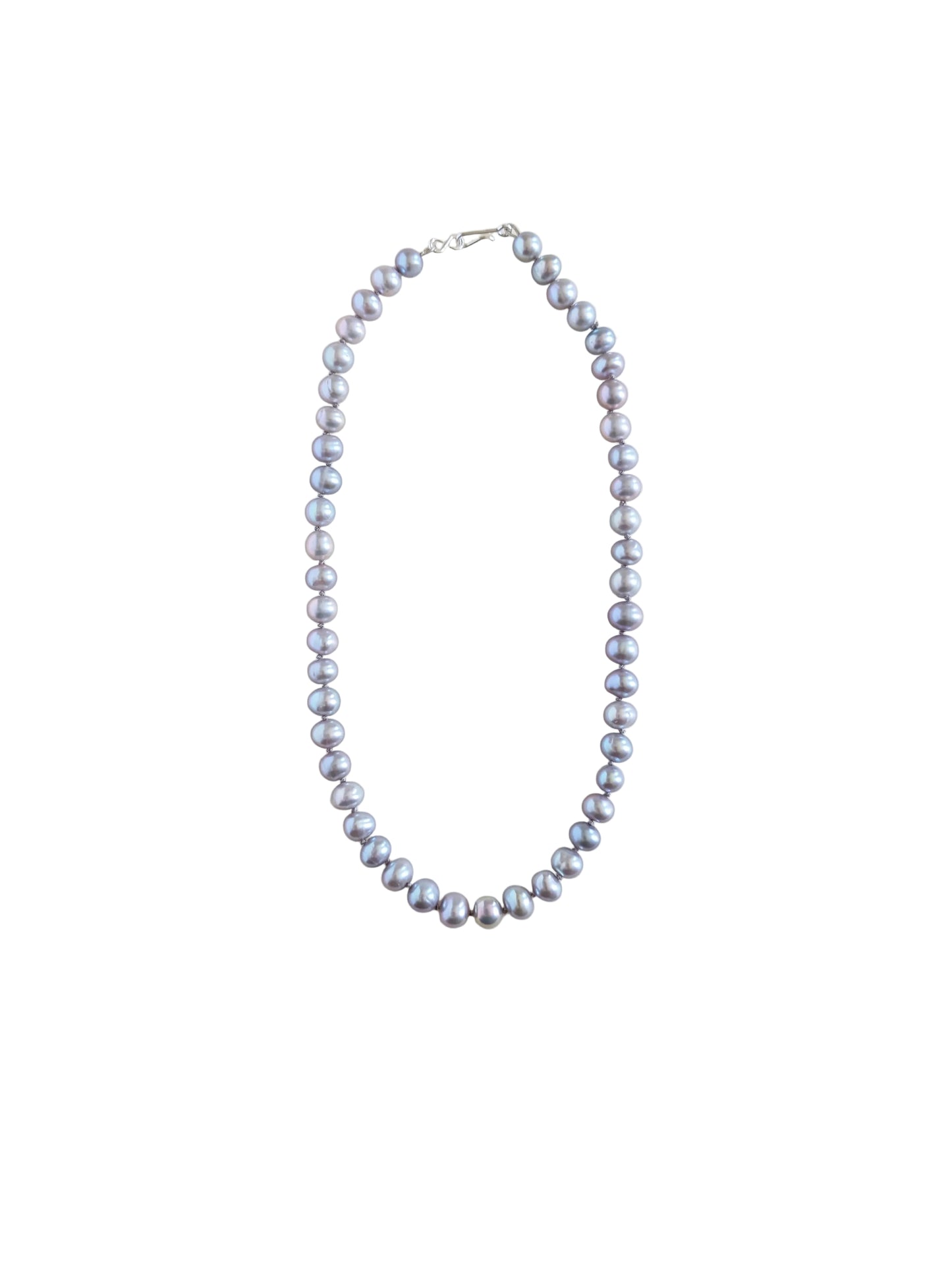 Pearl necklace on a white background