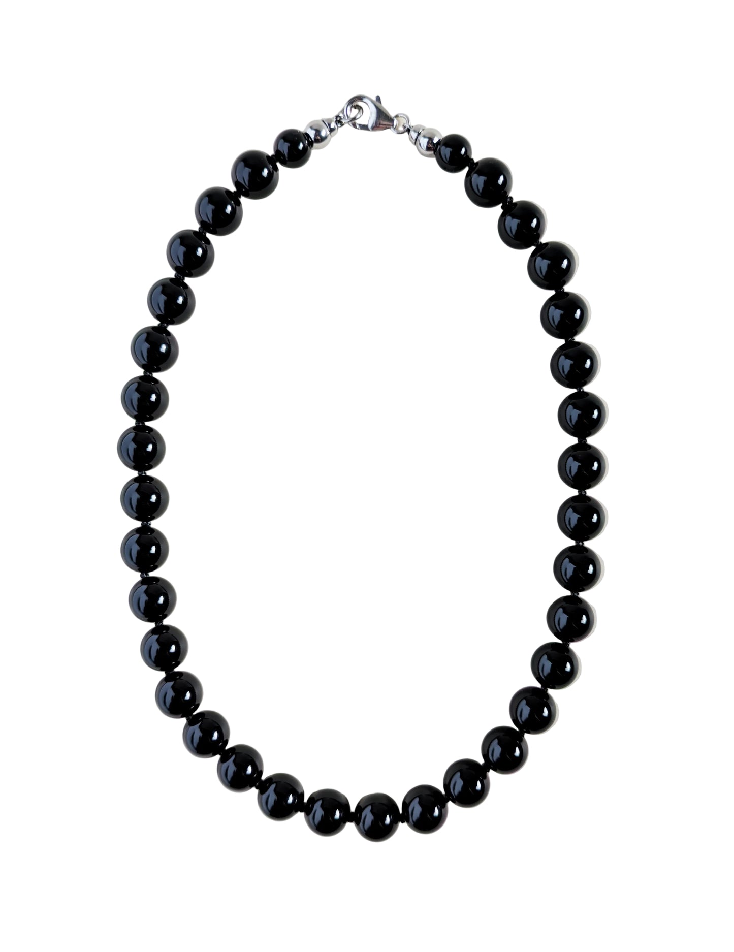 Black onyx beaded necklace.
