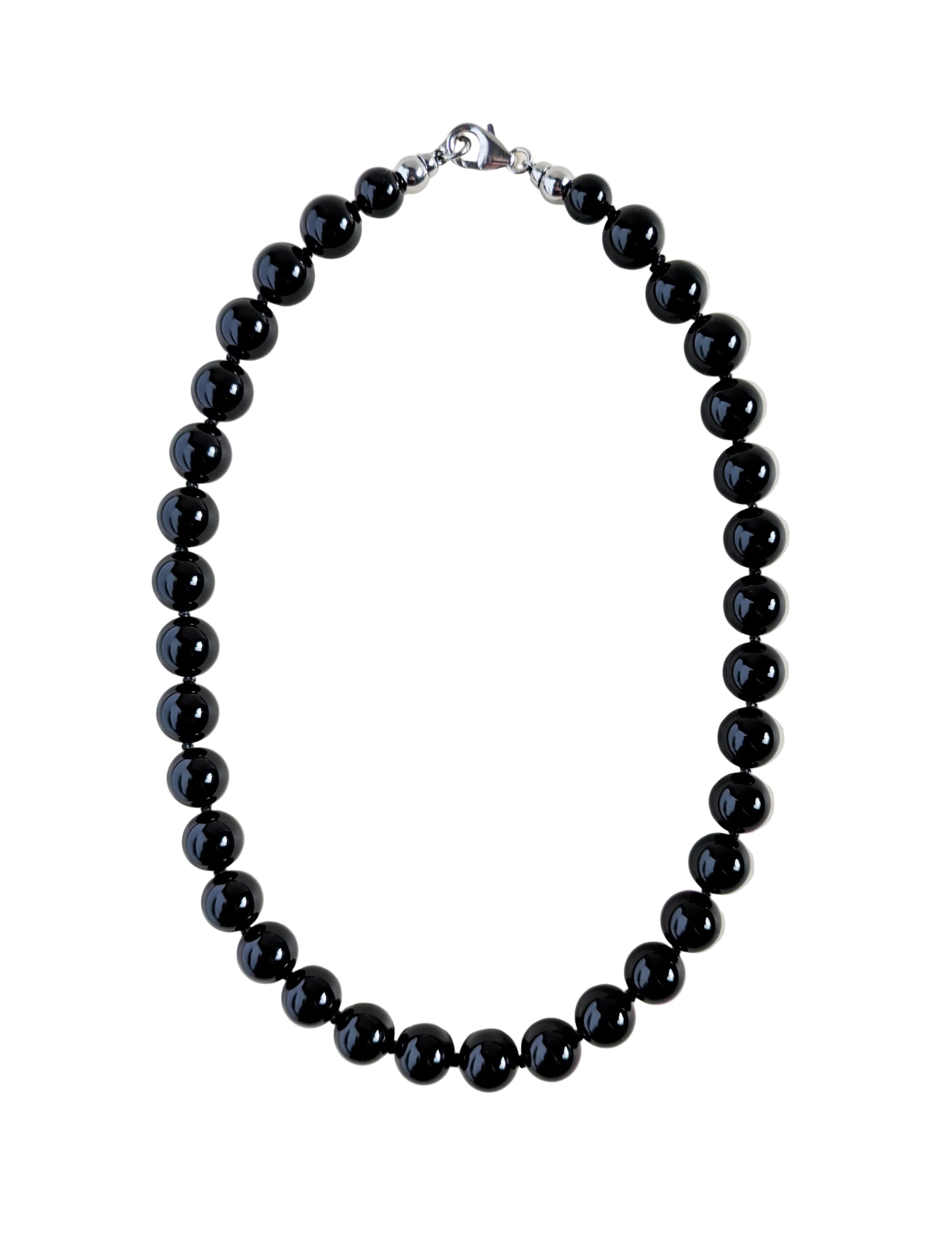 Black onyx beaded necklace.
